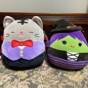 Squishmallows Cat and Witch Duo
